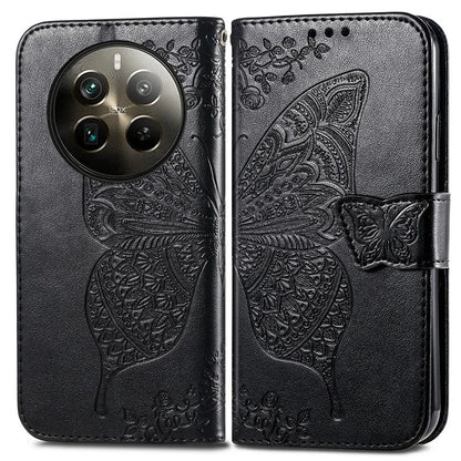 For Realme 12 Pro 5G / 12 Pro+ 5G Wallet Case Butterfly Pattern Leather Stand Phone Cover