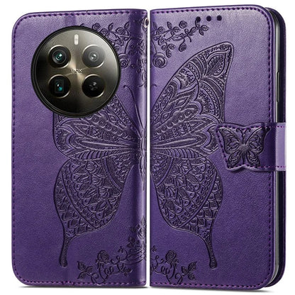 For Realme 12 Pro 5G / 12 Pro+ 5G Wallet Case Butterfly Pattern Leather Stand Phone Cover