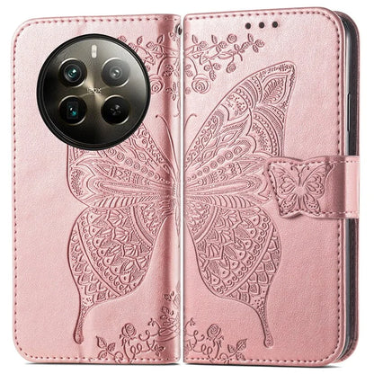 For Realme 12 Pro 5G / 12 Pro+ 5G Wallet Case Butterfly Pattern Leather Stand Phone Cover