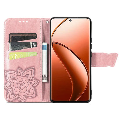 For Realme 12 Pro 5G / 12 Pro+ 5G Wallet Case Butterfly Pattern Leather Stand Phone Cover