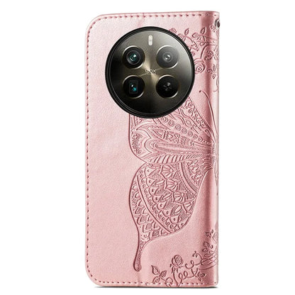 For Realme 12 Pro 5G / 12 Pro+ 5G Wallet Case Butterfly Pattern Leather Stand Phone Cover