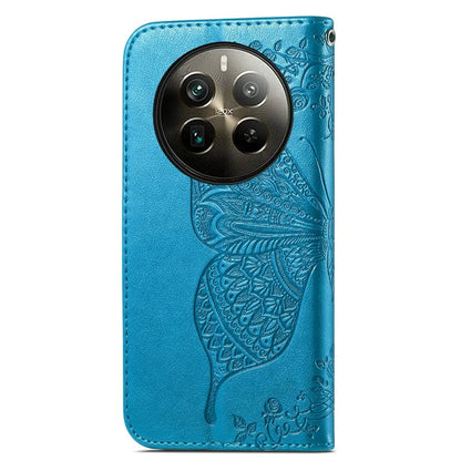 For Realme 12 Pro 5G / 12 Pro+ 5G Wallet Case Butterfly Pattern Leather Stand Phone Cover