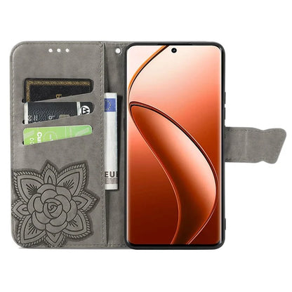 For Realme 12 Pro 5G / 12 Pro+ 5G Wallet Case Butterfly Pattern Leather Stand Phone Cover
