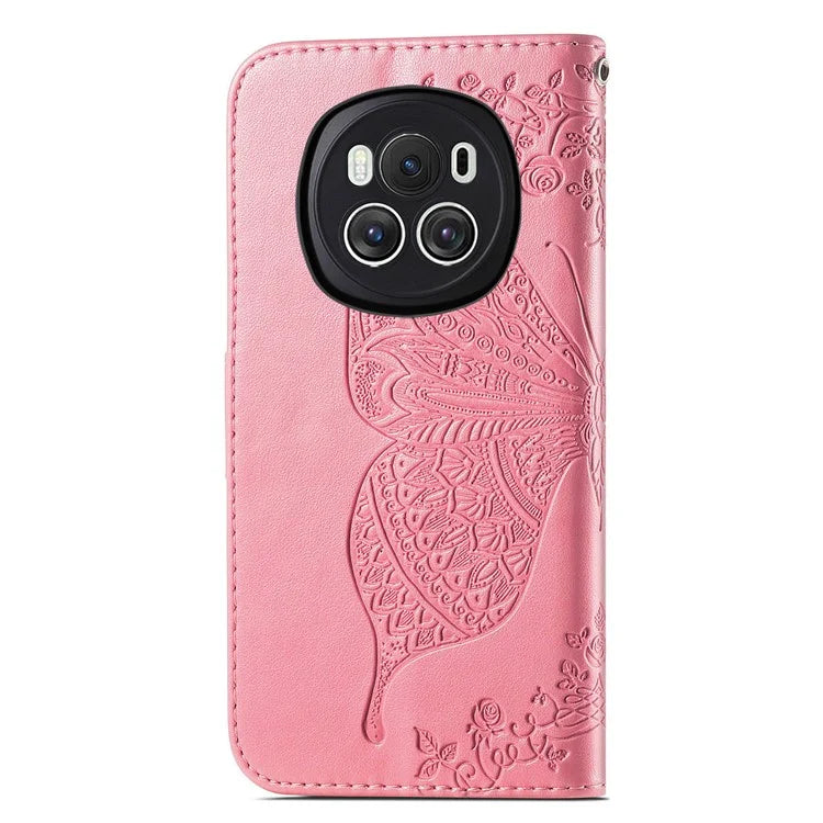 For Honor Magic6 5G Case Stand Design Imprinted Butterfly Cell Phone Cover