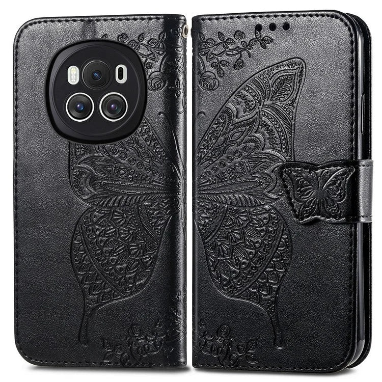 For Honor Magic6 5G Case Stand Design Imprinted Butterfly Cell Phone Cover