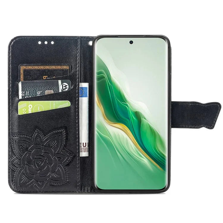 For Honor Magic6 5G Case Stand Design Imprinted Butterfly Cell Phone Cover