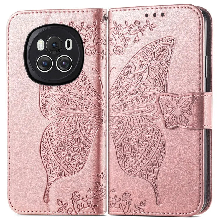 For Honor Magic6 5G Case Stand Design Imprinted Butterfly Cell Phone Cover