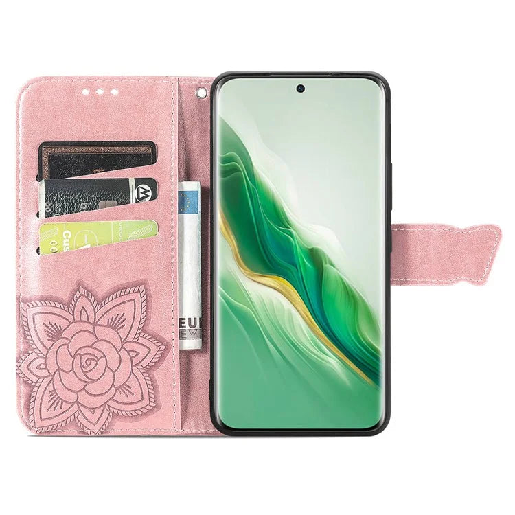 For Honor Magic6 5G Case Stand Design Imprinted Butterfly Cell Phone Cover