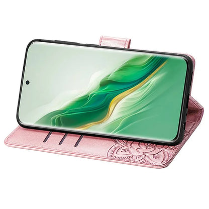 For Honor Magic6 5G Case Stand Design Imprinted Butterfly Cell Phone Cover