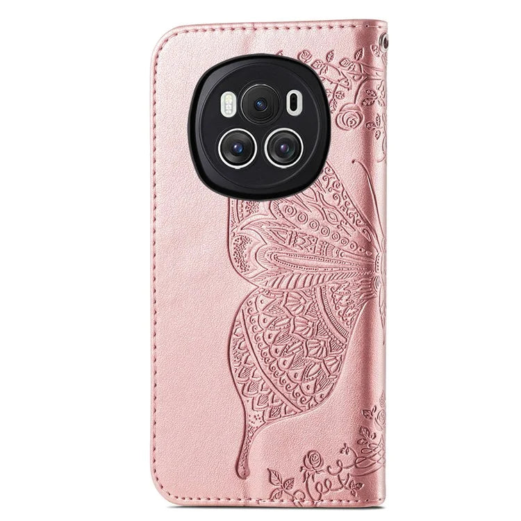 For Honor Magic6 5G Case Stand Design Imprinted Butterfly Cell Phone Cover