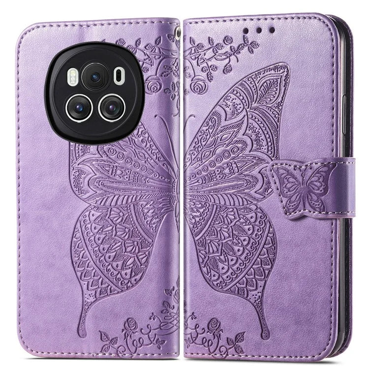 For Honor Magic6 5G Case Stand Design Imprinted Butterfly Cell Phone Cover
