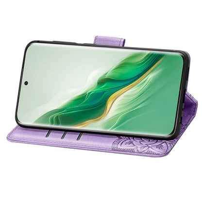 For Honor Magic6 5G Case Stand Design Imprinted Butterfly Cell Phone Cover