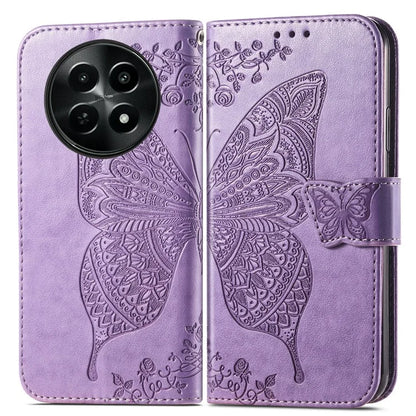 For Realme 12 5G Case Butterfly Imprinted PU Leather Magnetic Flip Stand Phone Cover