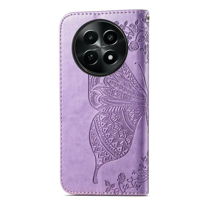 For Realme 12 5G Case Butterfly Imprinted PU Leather Magnetic Flip Stand Phone Cover