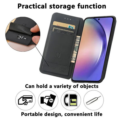 CASENEO 001 Series for Samsung Galaxy A55 5G Case RFID Blocking Protection Pattern Printing Phone Shell
