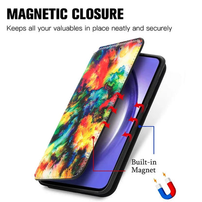 CASENEO 001 Series for Samsung Galaxy A55 5G Case RFID Blocking Protection Pattern Printing Phone Shell