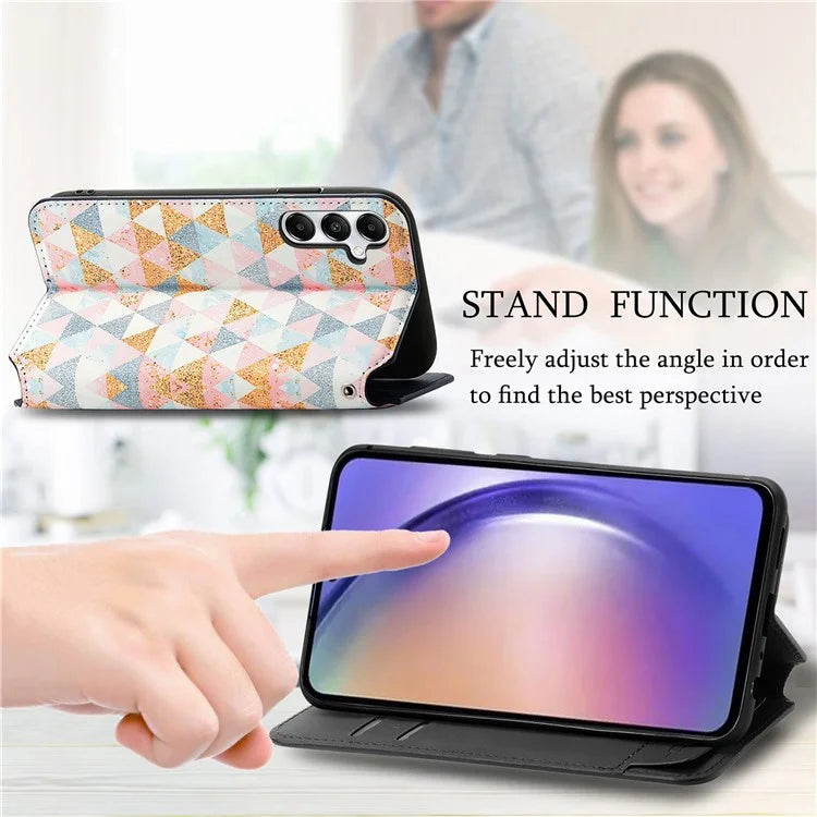 CASENEO 001 Series for Samsung Galaxy A55 5G Case RFID Blocking Protection Pattern Printing Phone Shell