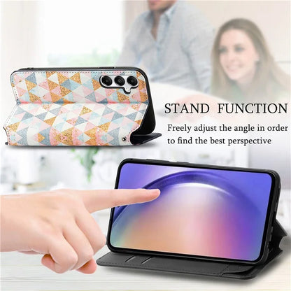 CASENEO 001 Series for Samsung Galaxy A55 5G Case RFID Blocking Protection Pattern Printing Phone Shell