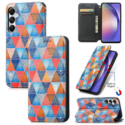 CASENEO 001 Series for Samsung Galaxy A55 5G Case RFID Blocking Protection Pattern Printing Phone Shell  /  Mandala