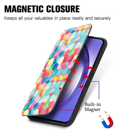 CASENEO 001 Series for Samsung Galaxy A55 5G Case RFID Blocking Protection Pattern Printing Phone Shell