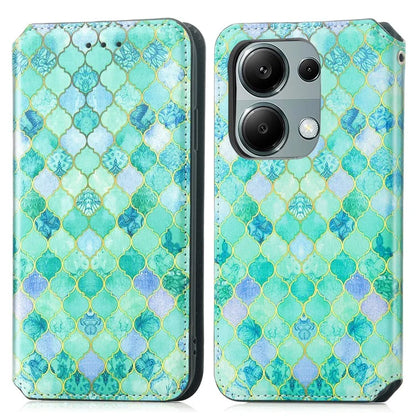 CASENEO 001 Series for Xiaomi Redmi Note 13 Pro 4G / Poco M6 Pro 4G Wallet Case Pattern Leather Cover