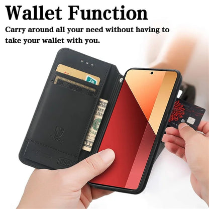 CASENEO 001 Series for Xiaomi Redmi Note 13 Pro 4G / Poco M6 Pro 4G Wallet Case Pattern Leather Cover