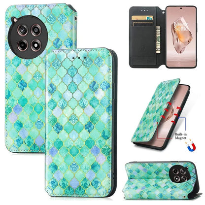 CASENEO 001 Series for OnePlus Ace 3 5G / 12R 5G Case RFID Blocking Pattern Leather Wallet Phone Cover