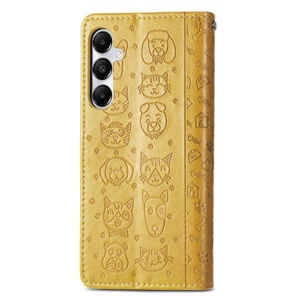 For Samsung Galaxy A55 5G Magnetic Phone Case Leather Drop-proof Cover with Wrist Strap