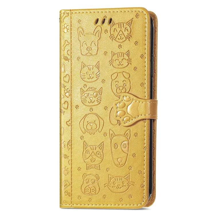 For Samsung Galaxy A55 5G Magnetic Phone Case Leather Drop-proof Cover with Wrist Strap