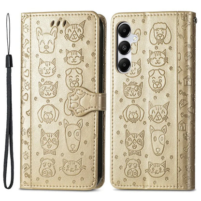 For Samsung Galaxy A55 5G Magnetic Phone Case Leather Drop-proof Cover with Wrist Strap