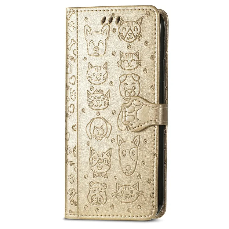 For Samsung Galaxy A55 5G Magnetic Phone Case Leather Drop-proof Cover with Wrist Strap