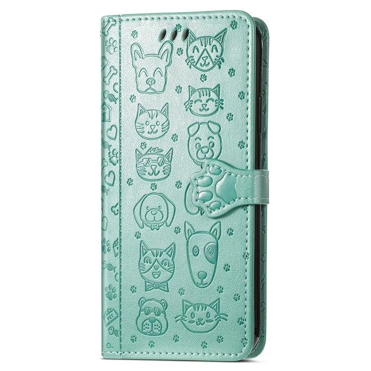 For Samsung Galaxy A55 5G Magnetic Phone Case Leather Drop-proof Cover with Wrist Strap