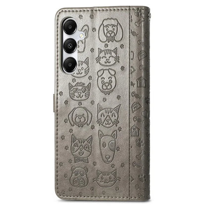 For Samsung Galaxy A55 5G Magnetic Phone Case Leather Drop-proof Cover with Wrist Strap