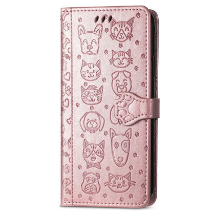 For Xiaomi Redmi Note 13 4G Case Cat and Dog Pattern PU Leather Flip Protective Phone Cover