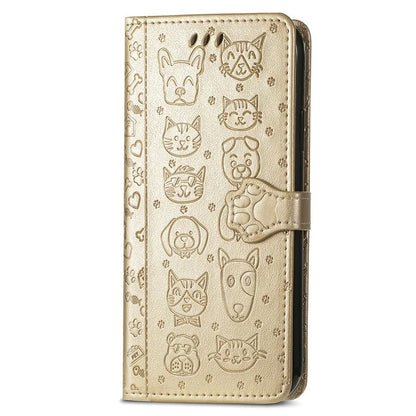 For Xiaomi Redmi Note 13 4G Case Cat and Dog Pattern PU Leather Flip Protective Phone Cover