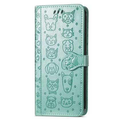 For Xiaomi Redmi Note 13 4G Case Cat and Dog Pattern PU Leather Flip Protective Phone Cover
