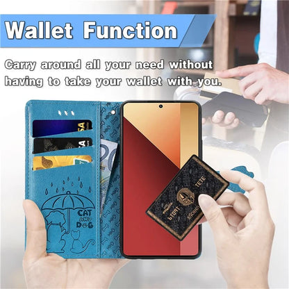 For Xiaomi Redmi Note 13 Pro 4G Phone Cover Imprinted PU Leather Wallet Stand Case