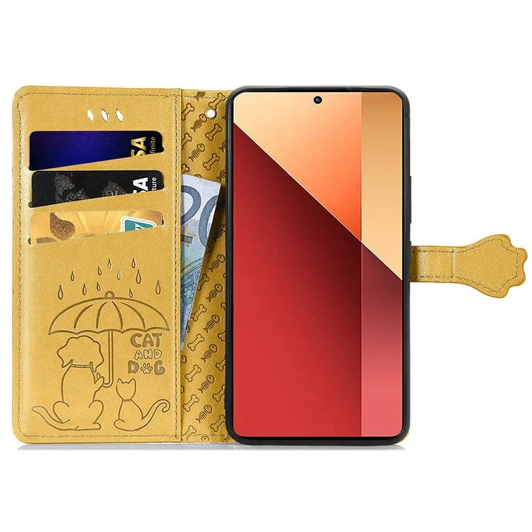 For Xiaomi Redmi Note 13 Pro 4G Phone Cover Imprinted PU Leather Wallet Stand Case