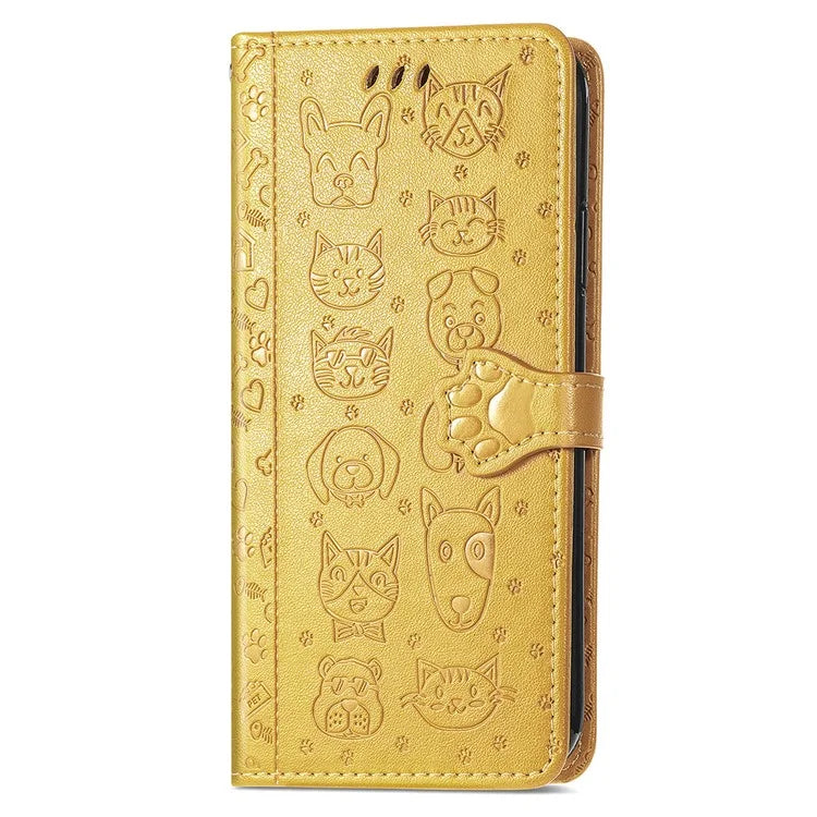 For Xiaomi Redmi Note 13 Pro 4G Phone Cover Imprinted PU Leather Wallet Stand Case