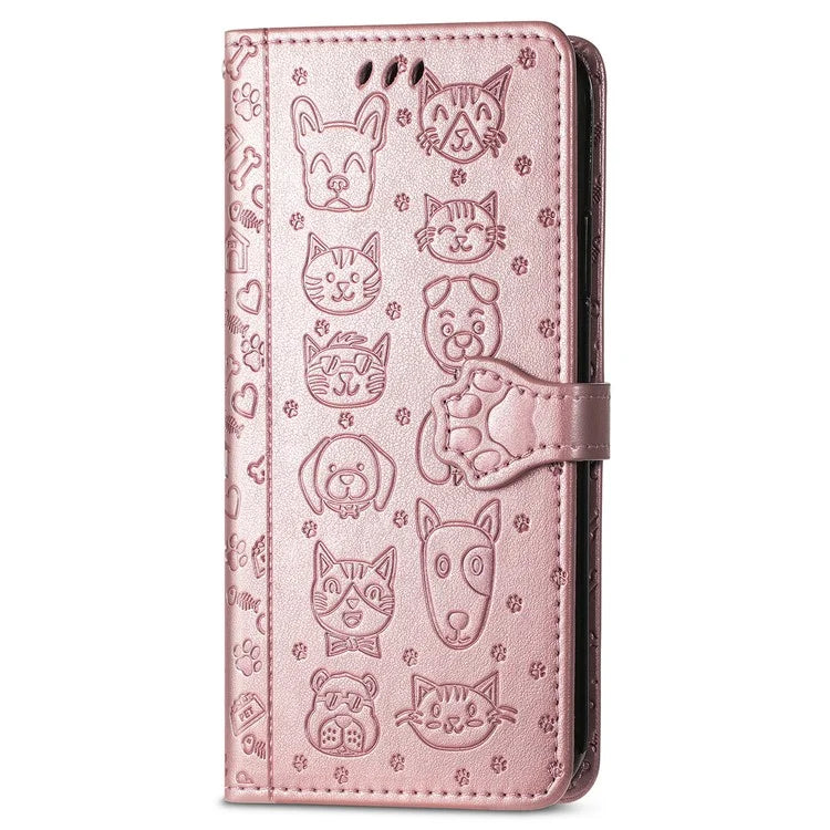 For Xiaomi Redmi Note 13 Pro 4G Phone Cover Imprinted PU Leather Wallet Stand Case