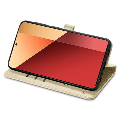 For Xiaomi Redmi Note 13 Pro 4G Phone Cover Imprinted PU Leather Wallet Stand Case