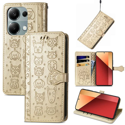 For Xiaomi Redmi Note 13 Pro 4G Phone Cover Imprinted PU Leather Wallet Stand Case