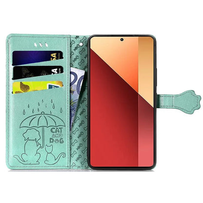 For Xiaomi Redmi Note 13 Pro 4G Phone Cover Imprinted PU Leather Wallet Stand Case