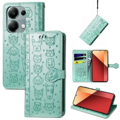 For Xiaomi Redmi Note 13 Pro 4G Phone Cover Imprinted PU Leather Wallet Stand Case