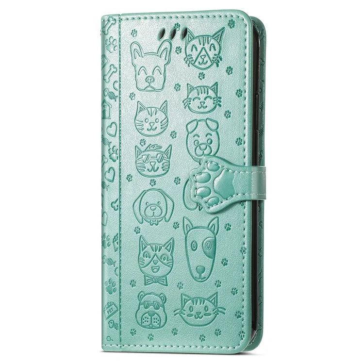 For Xiaomi Redmi Note 13 Pro 4G Phone Cover Imprinted PU Leather Wallet Stand Case