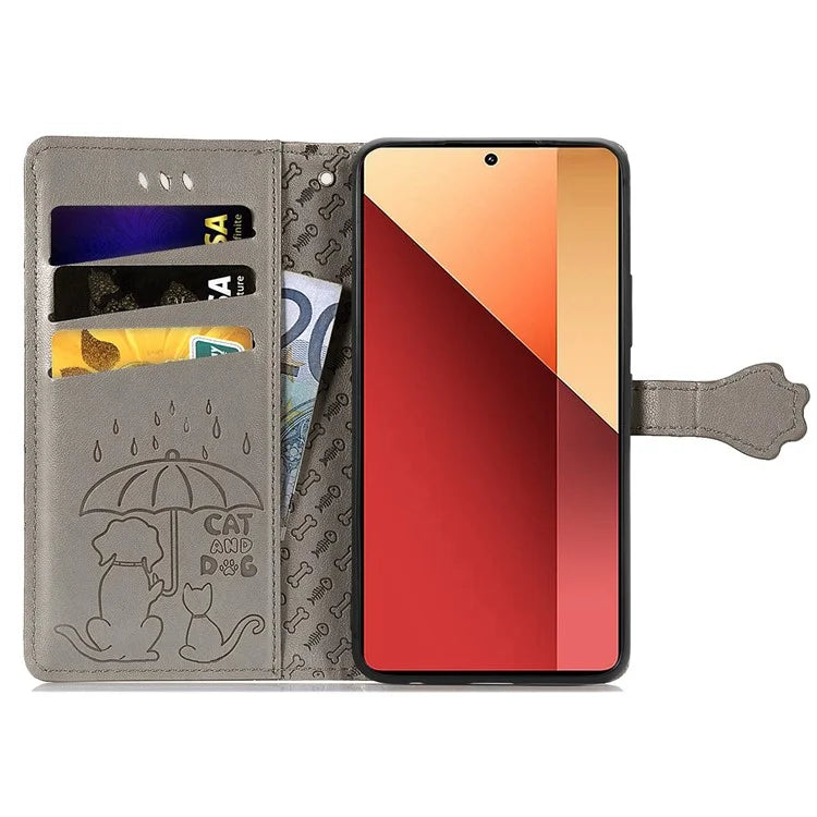 For Xiaomi Redmi Note 13 Pro 4G Phone Cover Imprinted PU Leather Wallet Stand Case