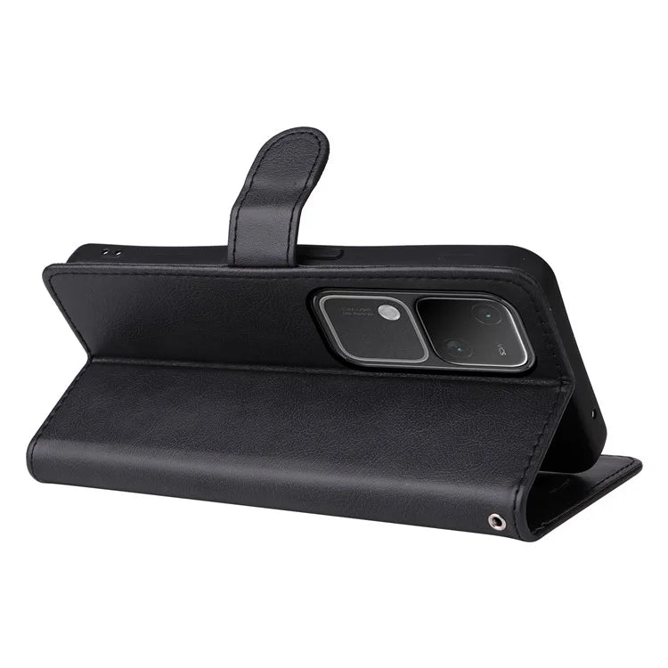 KT Leather Series-2 for vivo S18 5G Case Solid Color Leather Flip Phone Cover with Hand Strap