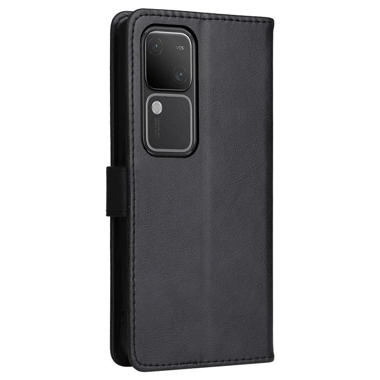 KT Leather Series-2 for vivo S18 5G Case Solid Color Leather Flip Phone Cover with Hand Strap