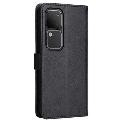 KT Leather Series-2 for vivo S18 5G Case Solid Color Leather Flip Phone Cover with Hand Strap
