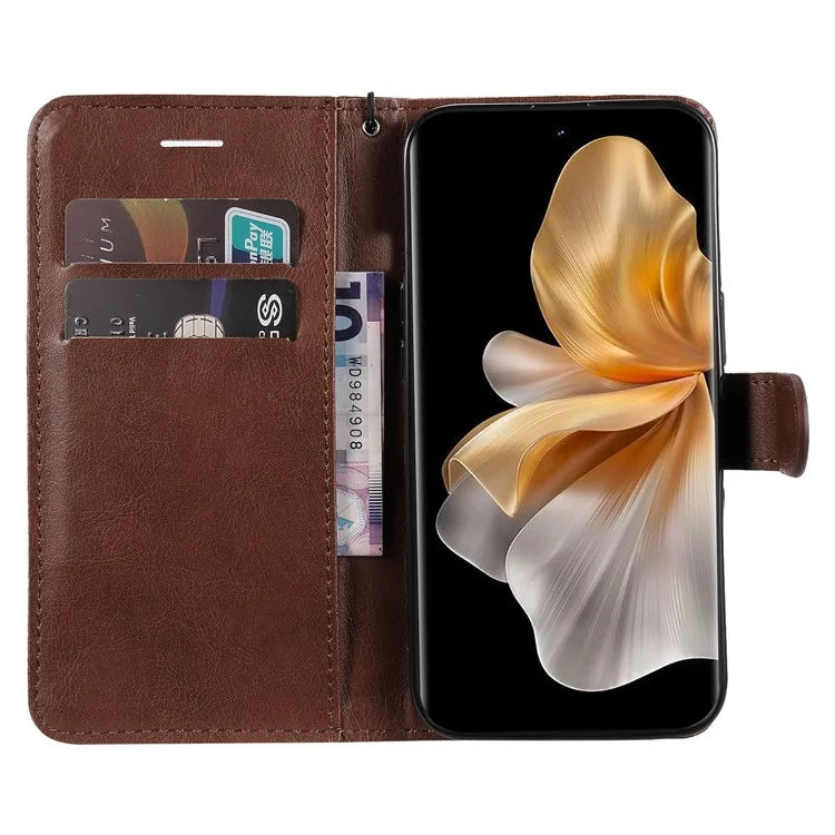 KT Leather Series-2 for vivo S18 5G Case Solid Color Leather Flip Phone Cover with Hand Strap